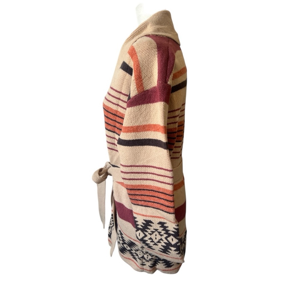 NWT Nekane Southwestern Aztec Belted Cardigan Sweater M/L Boho Western - Picture 5 of 12